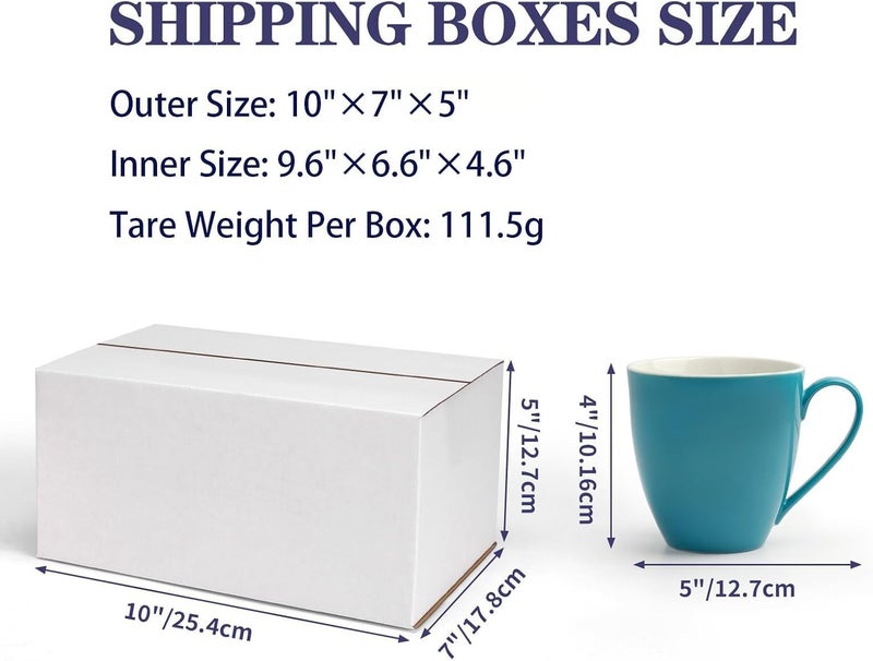 SPEPLA Shipping Boxes 10x7x5 Set of 40, White Corrugated Cardboard Box for Mailing Business Packaging - Image 4